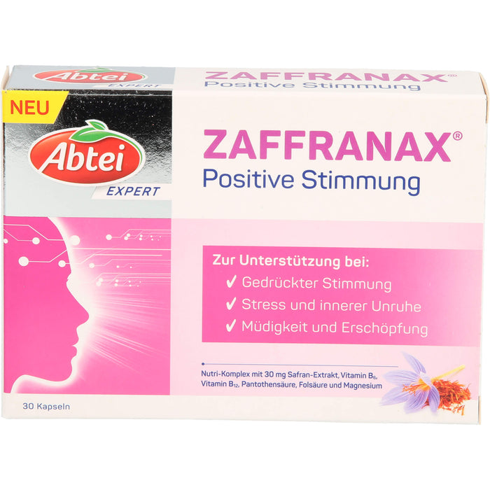 Abtei Expert ZAFFRANAX Positive Stimmung Kapseln, 30 pc Capsules