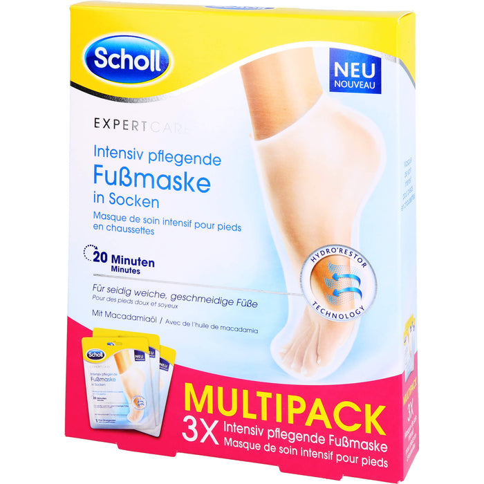 Scholl intensiv pflegende Fußmaske in Socken, 3X2 St