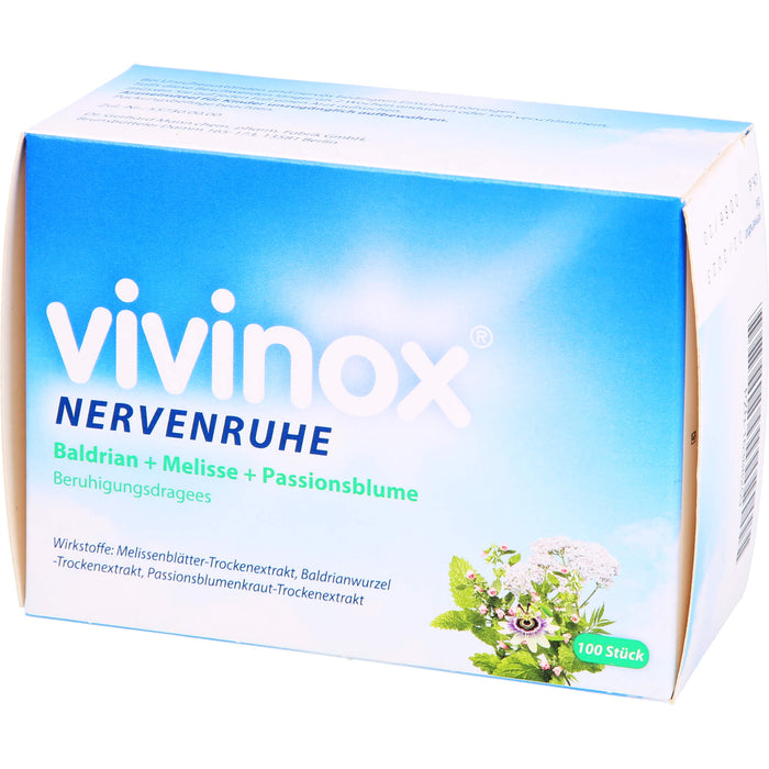 vivinox Nervenruhe Beruhigungsdragees, 100 pc Tablettes