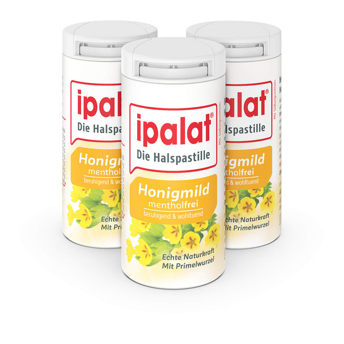 Ipalat Halspastillen honigmild ohne Menthol, 120 pc Pastilles