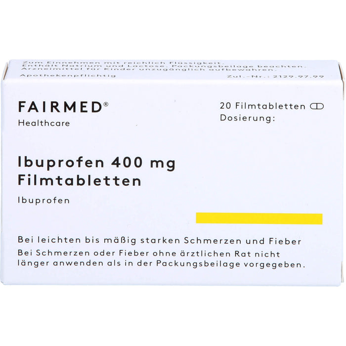 Fair-med Ibuprofen 400 mg Filmtabletten, 20 pc Tablettes