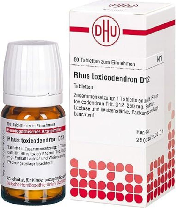 DHU Rhus toxicodendron D12 Tabletten, 80 pc Tablettes