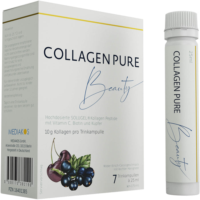 Collagen Pure Beauty 10g Kollagen hochdosiert Gold, 7X25 ml TRA