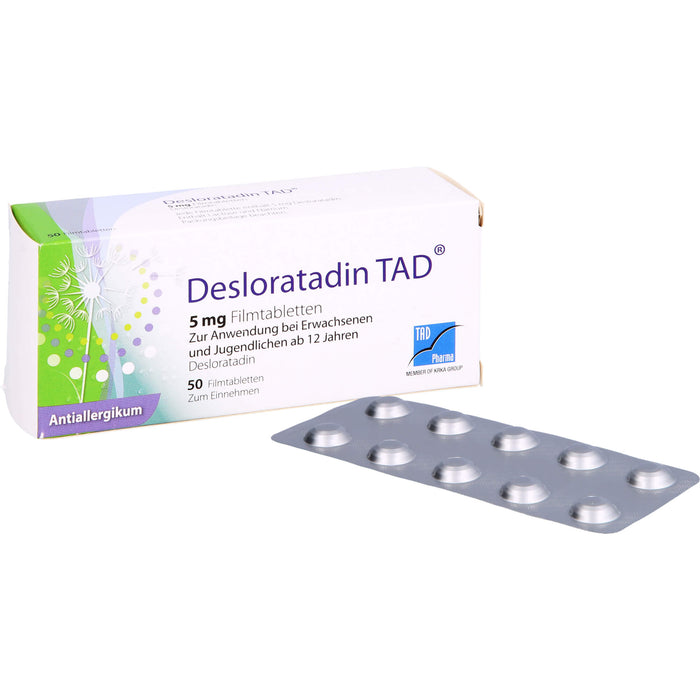 Desloratadin TAD 5 mg Filmtabletten, 50 pc Tablettes