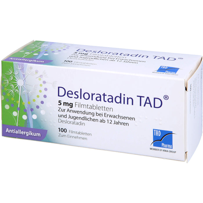 Desloratadin TAD 5 mg Filmtabletten bei Allergien, 100 pc Tablettes