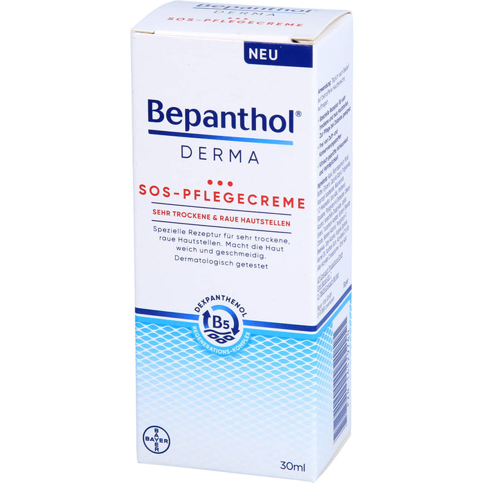 Bepanthol Derma SOS-Pflegecreme für sehr trockene & raue Hautstellen, 30 ml Cream