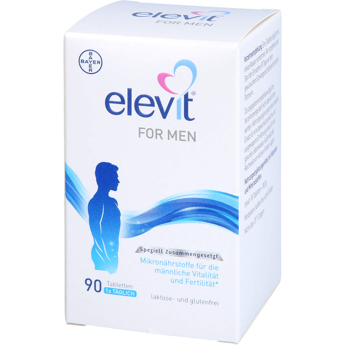 Elevit for Men Tabletten zur Unterstützung der männlichen Vitalität und Fertilität während der Babyplanung, 90 pc Tablettes