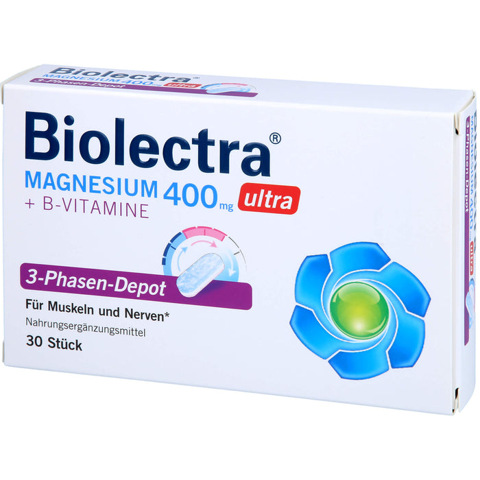 Biolectra Magnesium 400 mg ultra Tabletten, 30 pc Tablettes