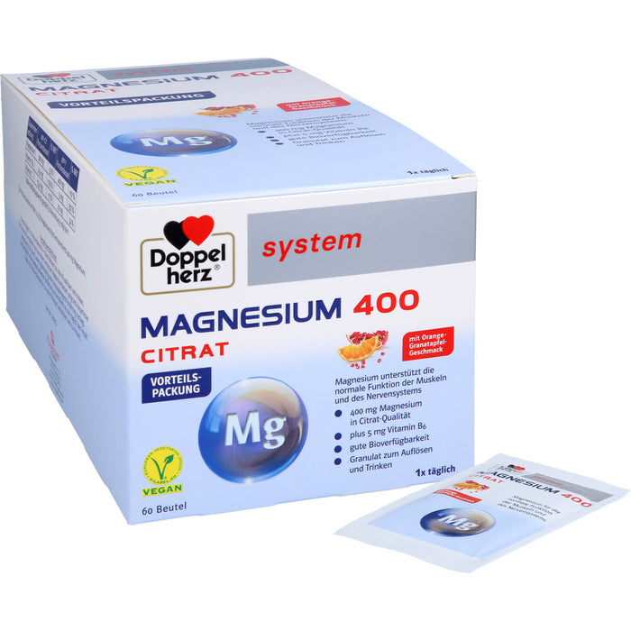 Doppelherz Magnesium 400 Citrat system, 60 pcs. Sachets