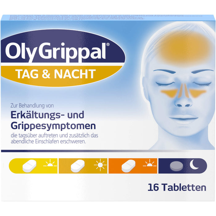 OlyGrippal Tag & Nacht 500 mg/60 mg Tabletten und 500 mg/25 mg Filmtabletten, 16 pcs. Tablets