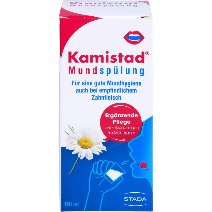 Kamistad Mundspülung bei Zahnfleischentzündungen und Aphten, 150 ml Solution