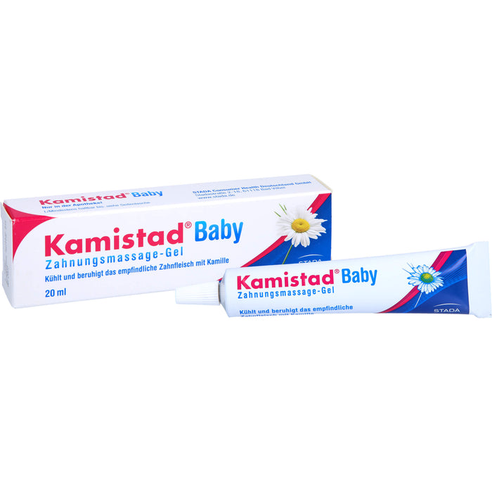 Kamistad Baby Zahnungsmassage-Gel zur Massage des Zahnfleisches bei zahnenden Kindern, 20 ml Gel