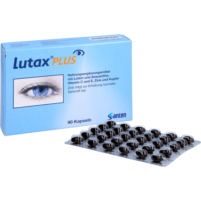 Santen Lutax Plus Kapseln zur Erhaltung normaler Sehkraft, 90 pcs. Capsules