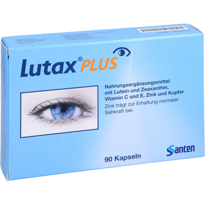 Santen Lutax Plus Kapseln zur Erhaltung normaler Sehkraft, 90 pc Capsules