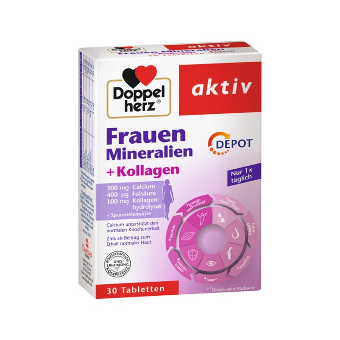 Doppelherz Frauen Mineralien + Kollagen Depot, 30 St. Tabletten