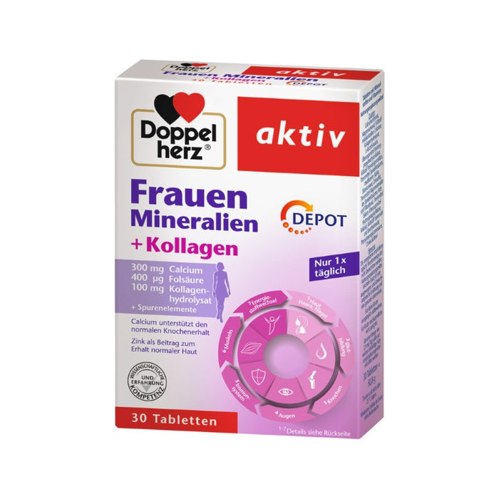 Doppelherz Frauen Mineralien + Kollagen Depot, 30 St. Tabletten