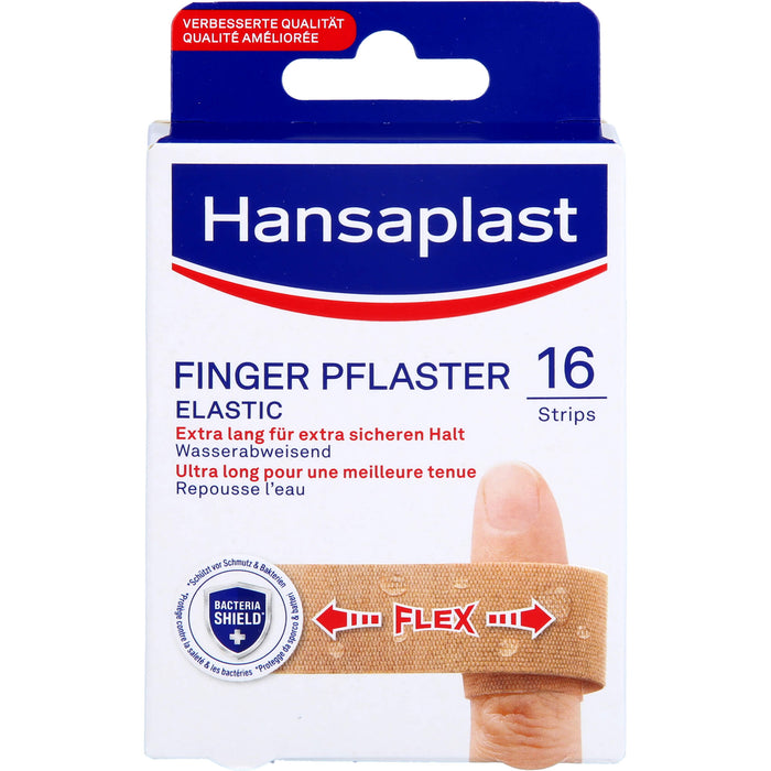 HANSAPLAST ELASTIC Fingerstrips, 16 pc Pansement