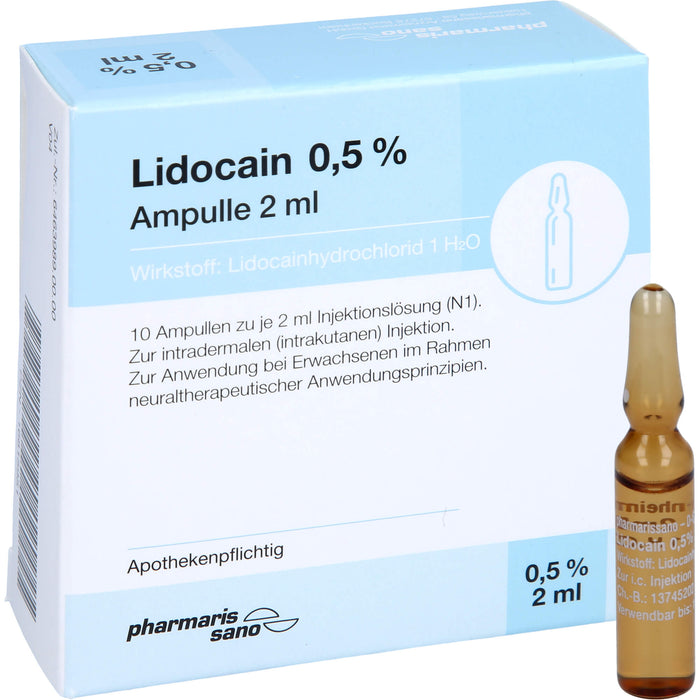 Lidocain Psano Amp 0.5%2ml, 10X2 ml ILO