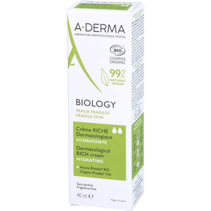 A-DERMA Biology Creme Reichhaltig - dermatologisch, 40 ml CRE