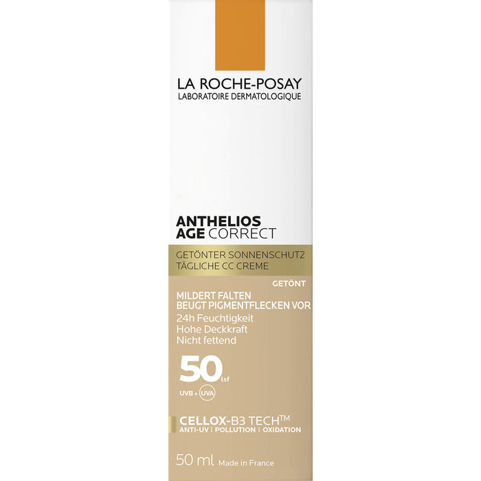 LA ROCHE-POSAY Anthelios Age Correct Getönter Sonnenschutz LSF50, 50 ml Cream