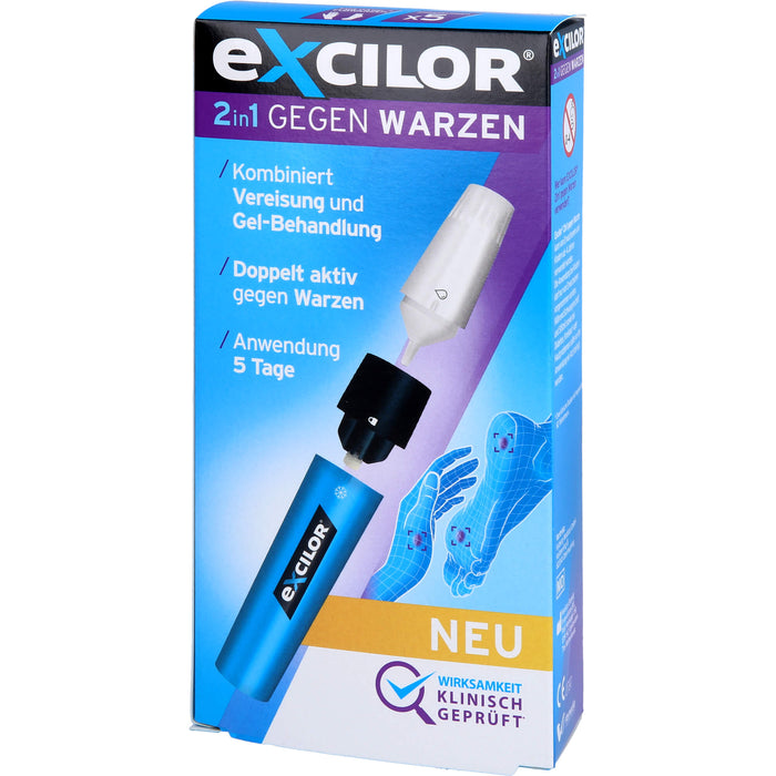 Excilor 2in1 gegen Warzen kombiniert Vereisung und Gel-Behandlung, 1 pc Plume