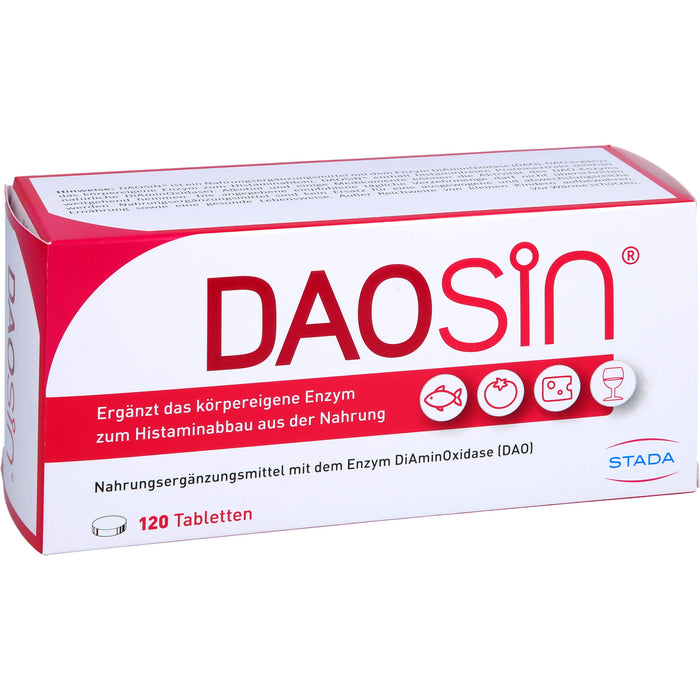 Daosin Tabletten zur Unterstützung des Histaminabbaus, 120 St. Tabletten