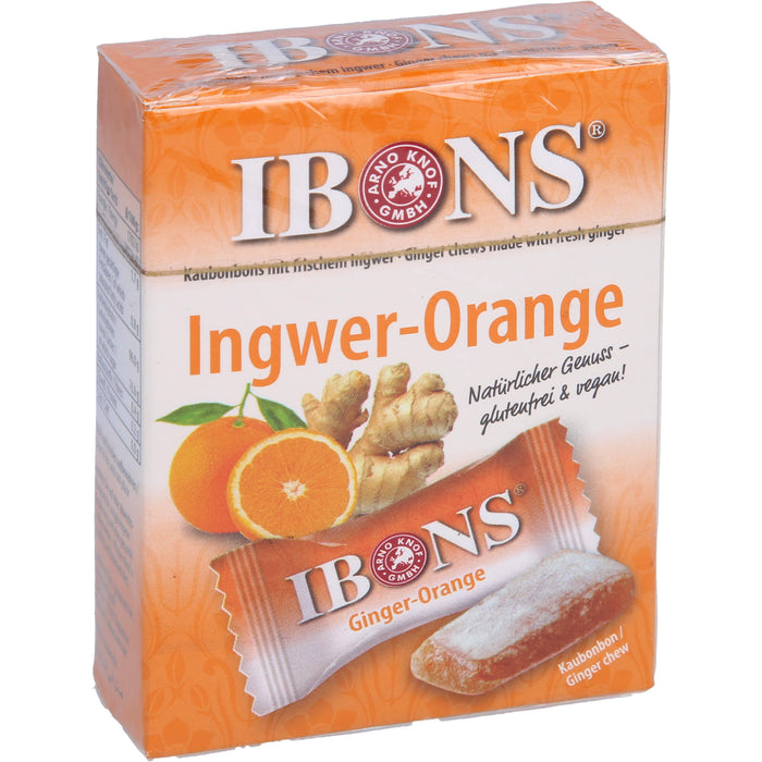 IBONS Ingwer Orange 60g Box Kaubonbons, 60 g BON