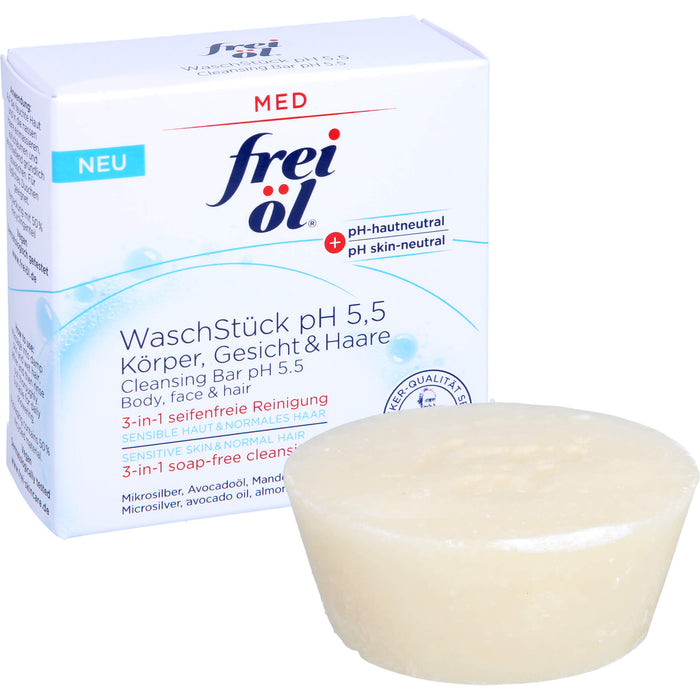 frei öl WaschStück pH 5,5 für Körper, Gesicht und Haare, 90 g bar of soap