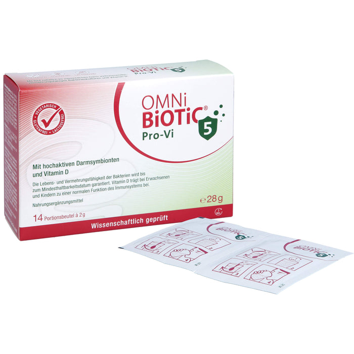 OMNi-BiOTiC ProVi-5 Pulver mit hochaktivem Darmsymbionten und Vitamin D, 14 pcs. Sachets