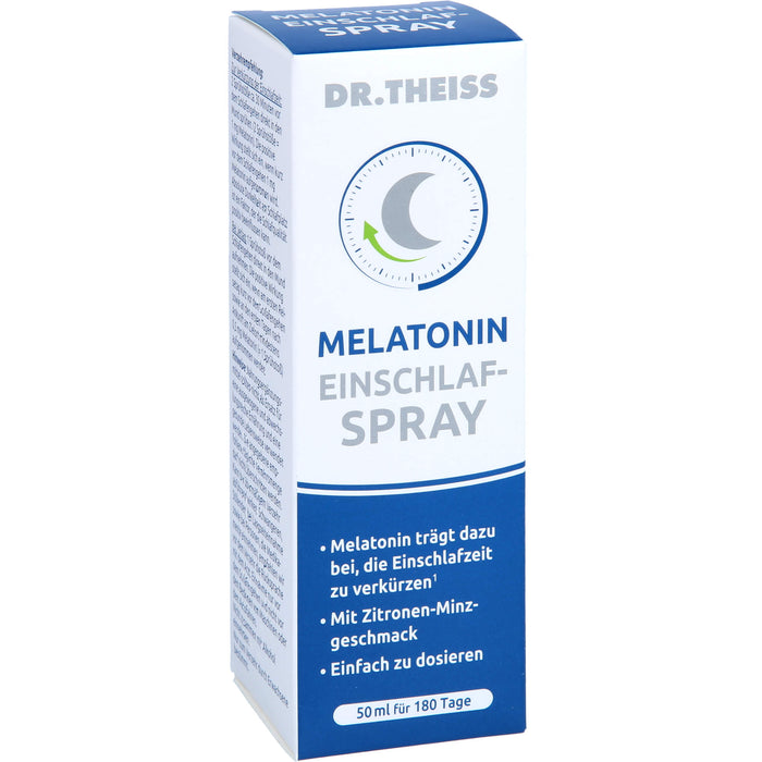 DR. THEISS Melatonin Einschlaf-Spray zur Verkürzung der Einschlafzeit, 50 ml Solution