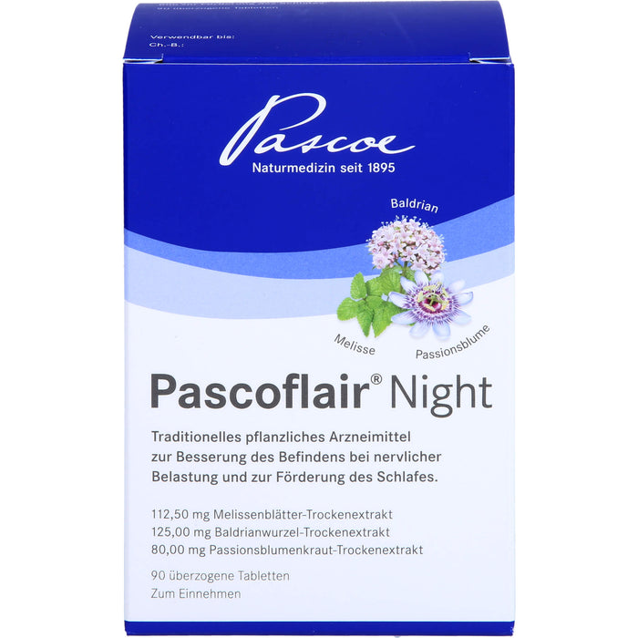 Pascoflair Night Tabletten zur Besserung des Befindens bei nervlicher Belastung und zur Förderung des Schlafes, 90 pcs. Tablets