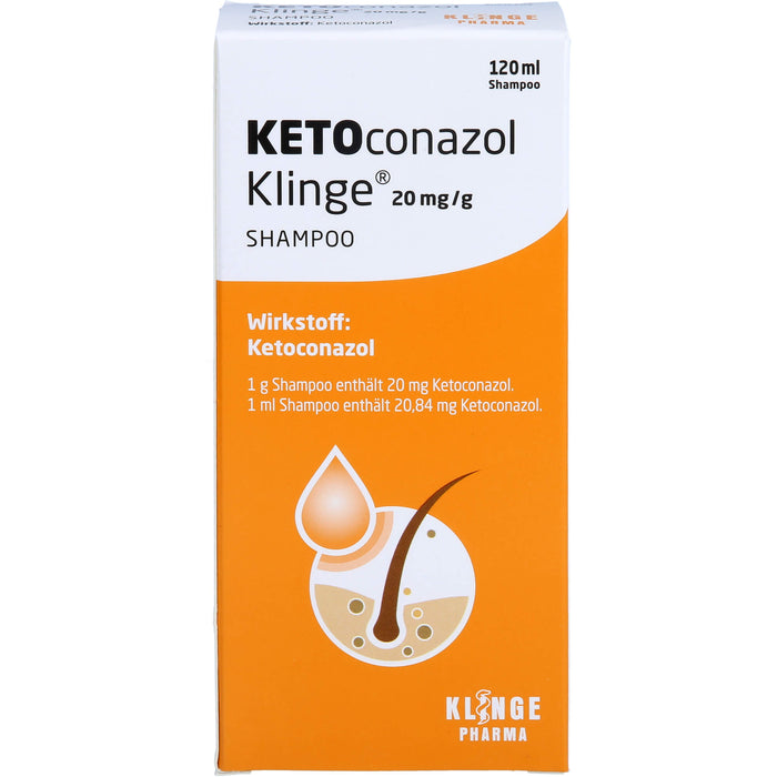 KETOconazol Klinge 20 mg/g Shampoo zur Behandlung und zur Vorbeugung bei Kopfschuppen, 120 ml Crème