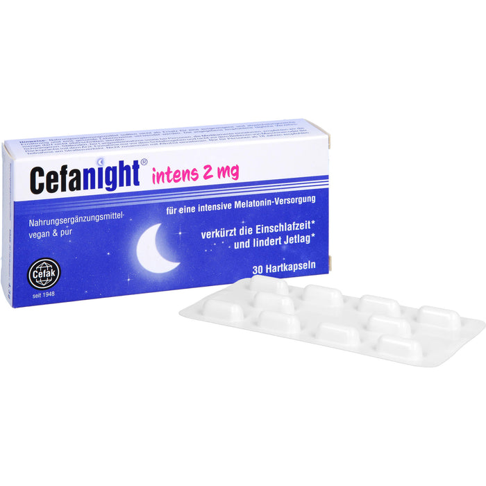 Cefanight intens 2 mg Tabletten verkürzt die Einschlafzeit und lindert Jetlag, 30 pcs. Tablets