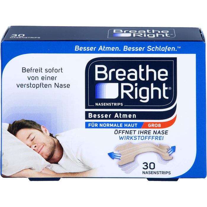 Besser Atmen Breathe Right Nasenpflaster beige gro, 30 pcs. Patch