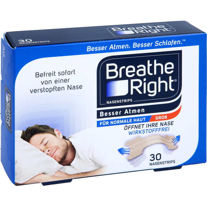 Besser Atmen Breathe Right Nasenpflaster beige gro, 30 pcs. Patch