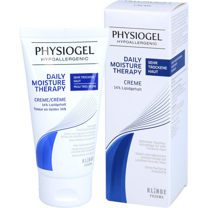 PHYSIOGEL Daily Moisture Therapy Creme für sehr trockene Haut, 75 ml Crème