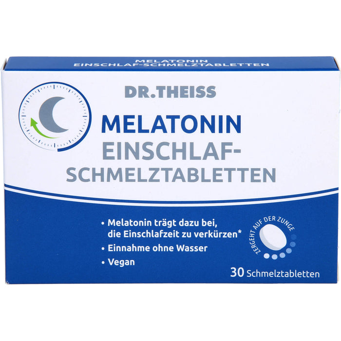 Dr. Theiss Melatonin Einschlaf-Schmelztabletten, 30 St. Tabletten