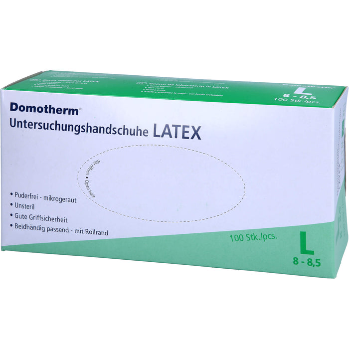 Domotherm Untersuchungshandschuhe Latex L, 100 St HAS