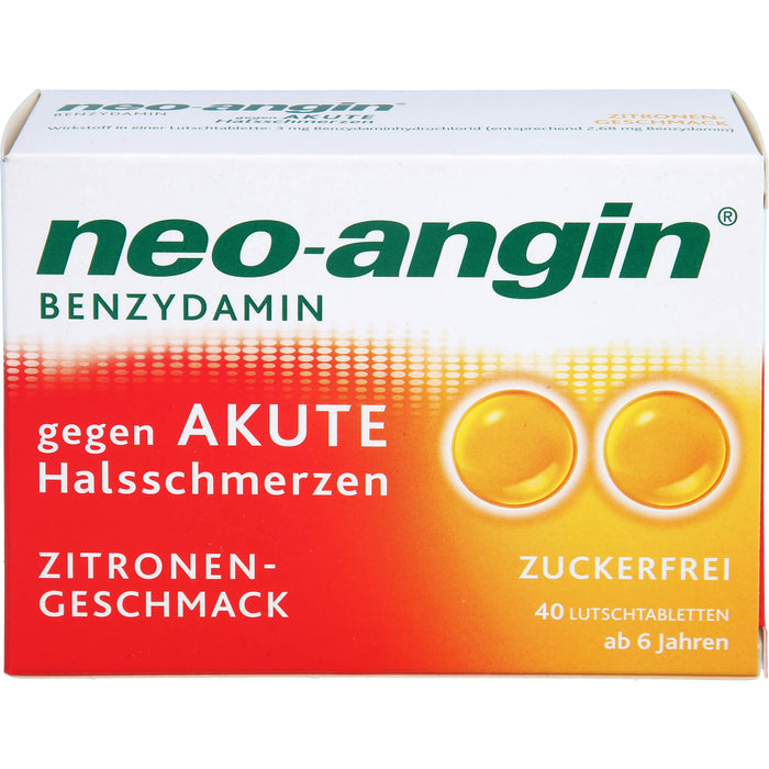 neo-angin Benzydamin gegen akute Halsschmerzen Zitronengeschmack, 3 mg Lutschtabletten, 40 St LUT