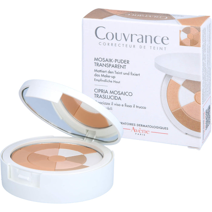 Avène Couvrance Mosaik-Puder transparent mattiert den Teint und fixiert das Make-up, 10 g Powder