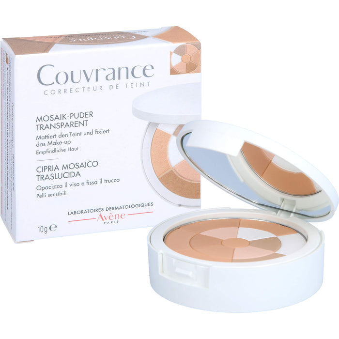 Avène Couvrance Mosaik-Puder transparent mattiert den Teint und fixiert das Make-up, 10 g Powder