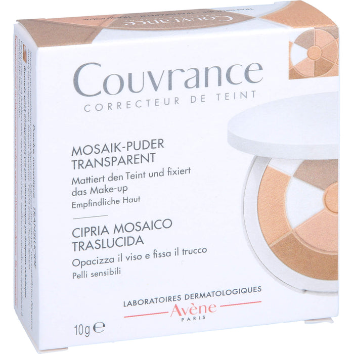 Avène Couvrance Mosaik-Puder transparent mattiert den Teint und fixiert das Make-up, 10 g Powder