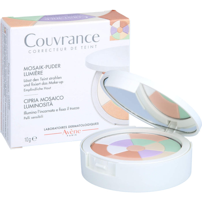 Avène Couvrance Mosaik-Puder LUMIERE mit Schwämmchen, 10 g Puder