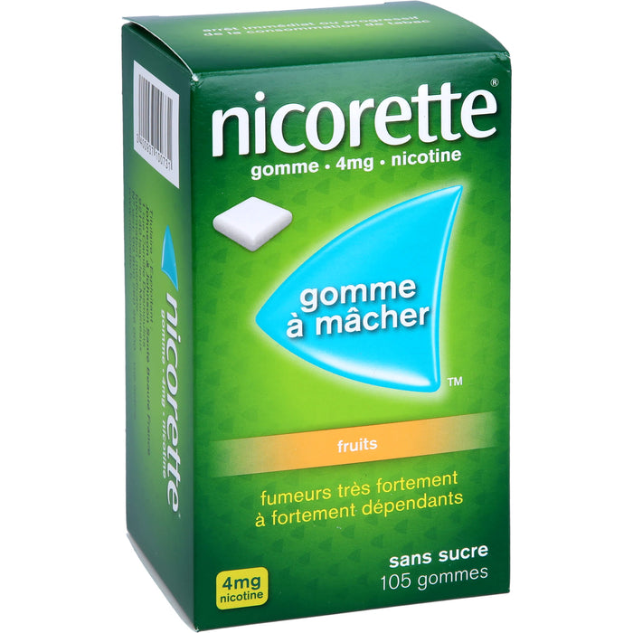 Nicorette Kaugummi 4 mg freshfruit Eurim, 105 St KGU