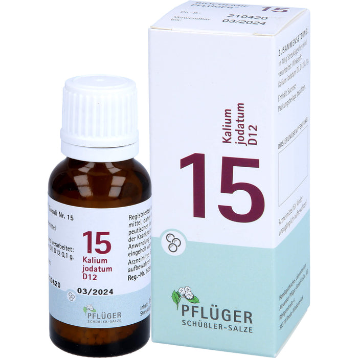 Biochemie Nr.15 Kalium jodatum D12 Pflüger Globuli, 15 g GLO