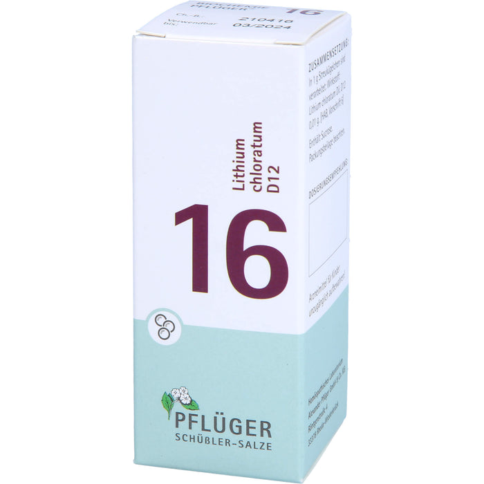 Biochemie Nr.16 Lithium chloratum D12 Pflüger Globuli, 15 g GLO