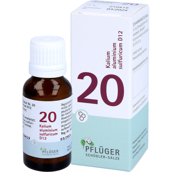 Biochemie Nr.20 Kalium aluminium sulf. D12 Pflüger Globuli, 15 g GLO