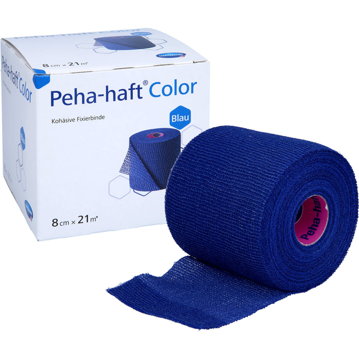 Peha-haft Color Fixierb. latexfrei 8cm x 21m blau, 1 St BIN