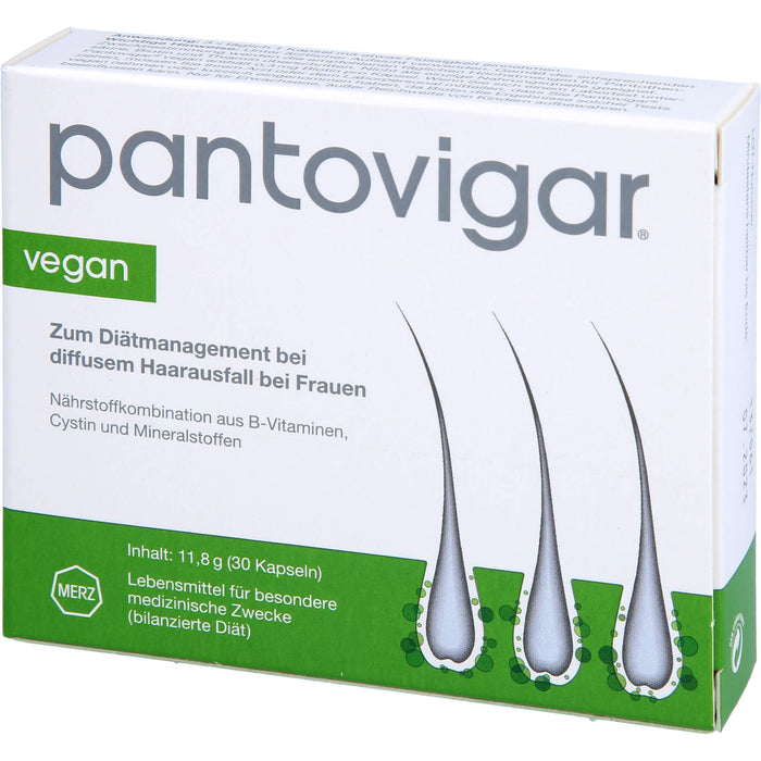 Pantovigar vegan Kapseln bei diffusem Haarausfall bei Frauen, 30 pcs. Capsules