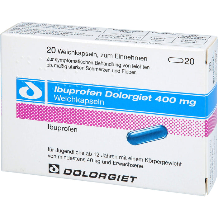 Ibuprofen Dolorgiet 400 mg Weichkapseln, 20 St WKA